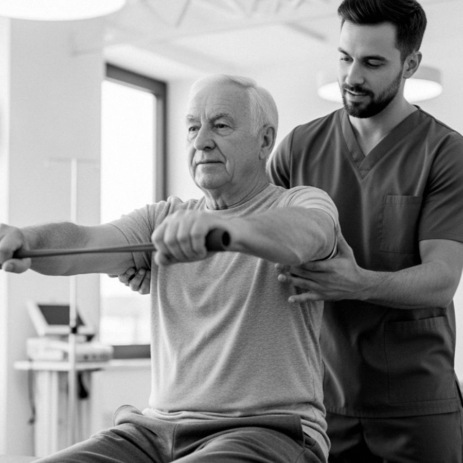 Physical therapy session